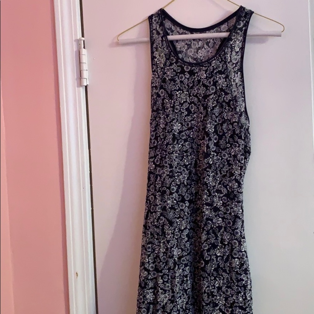 navy blue bodycon a&f dress